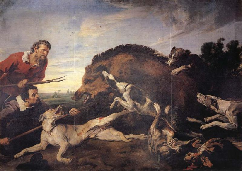 SNYDERS, Frans Wild Boar Hunt